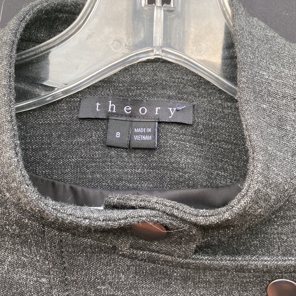 Theory NWOT Charcoal Gray Jacket, absolutely no flaws,see measurements below - Picture 2 of 8